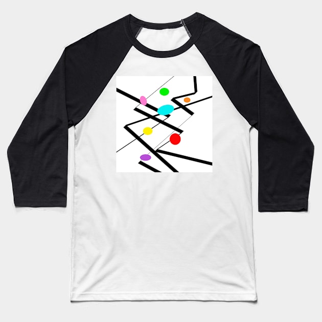 Zig Zag Two - abstract art Baseball T-Shirt by art64